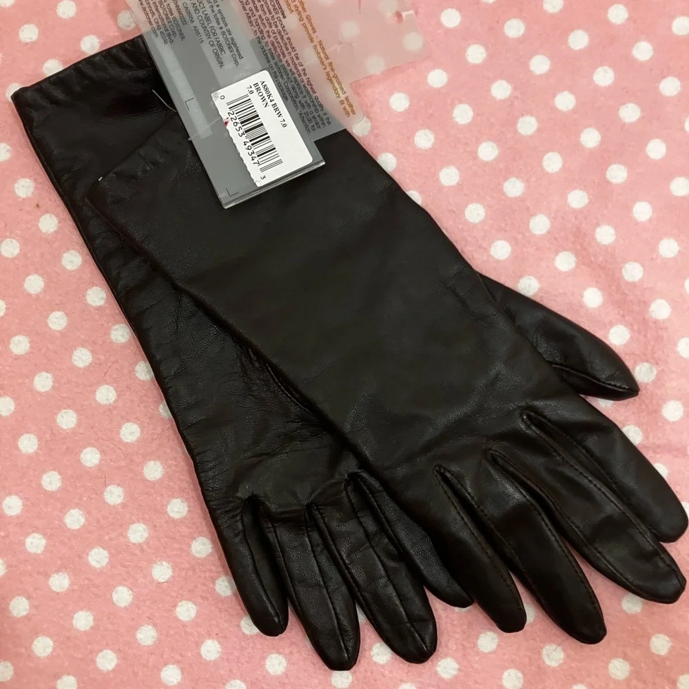 Isotoner Leather Gloves M